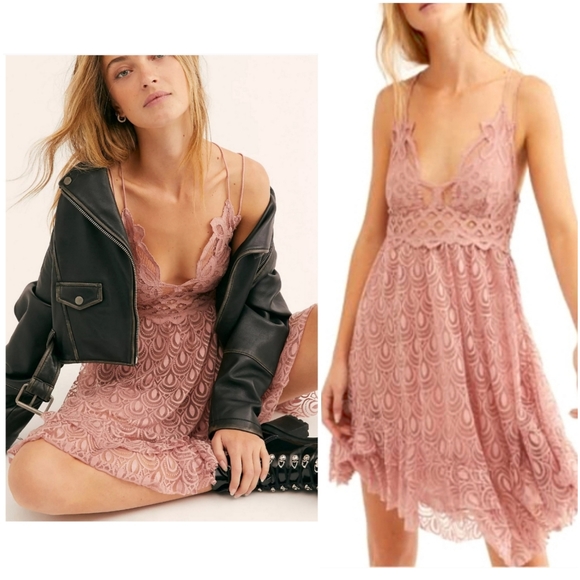 NWT FP Free People Adella Lace Slip Dress Boho Xs - Picture 6 of 15